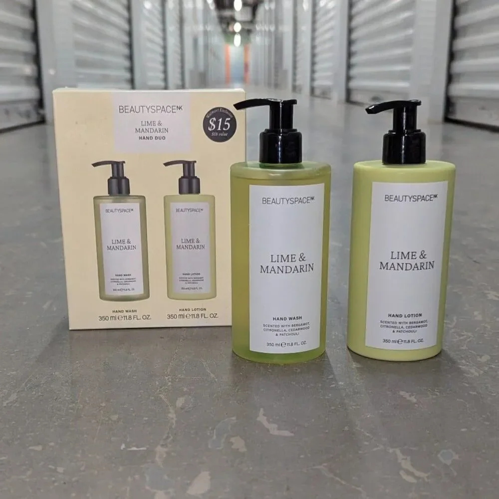 BeautySpace NK Lime & Mandarin Hand Wash and Lotion‎ Set NEW 11.8 FL oz gift set